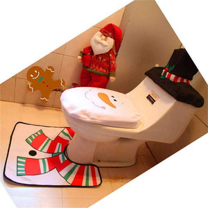 Christmas Theme Toilet Seat Cover (3pc Set)