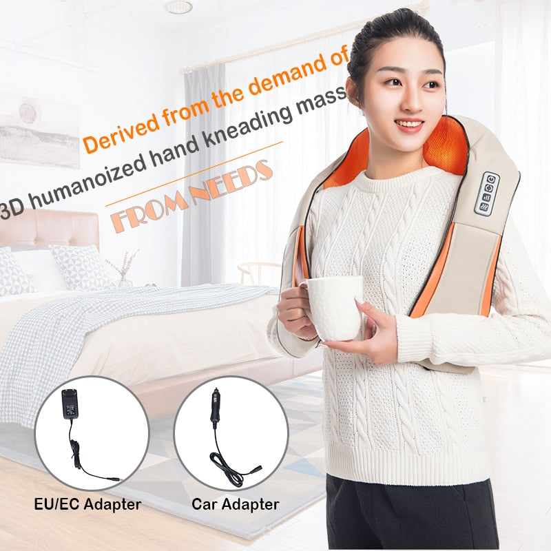 Electric neck and back massager