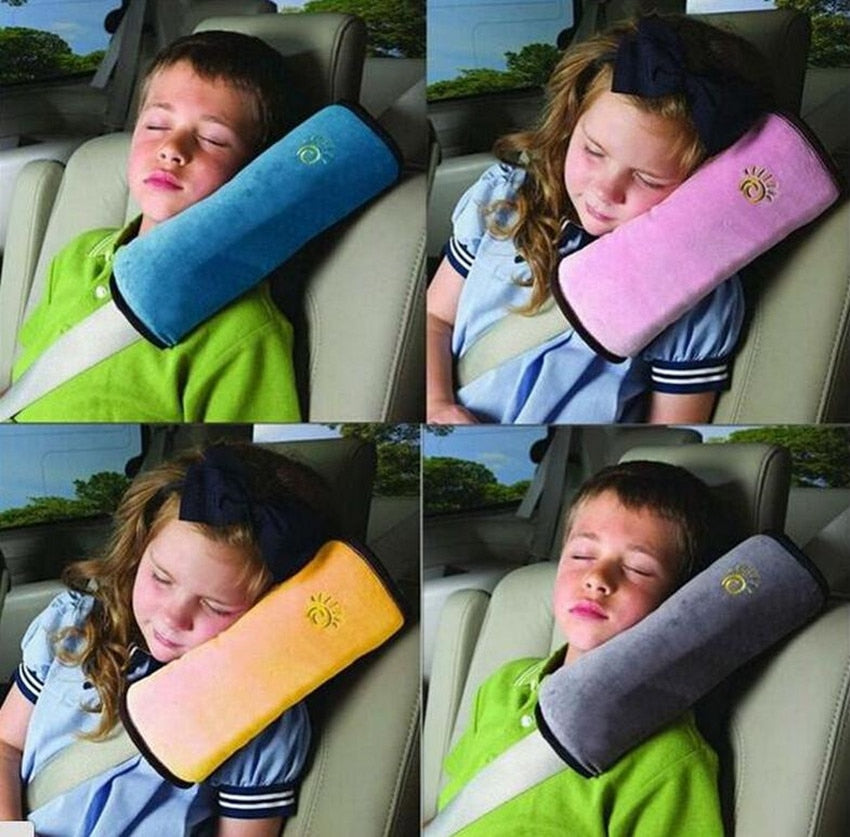 Kids Car Safety Seat Belt Covers Pad Strap Harness Shoulder Sleep Pillow  Cushion