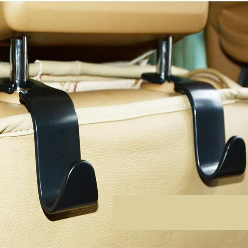 2Pcs Car Seat Hooks Purse bag Hanger Bag Organizer Holder Clips Auto  Accessories