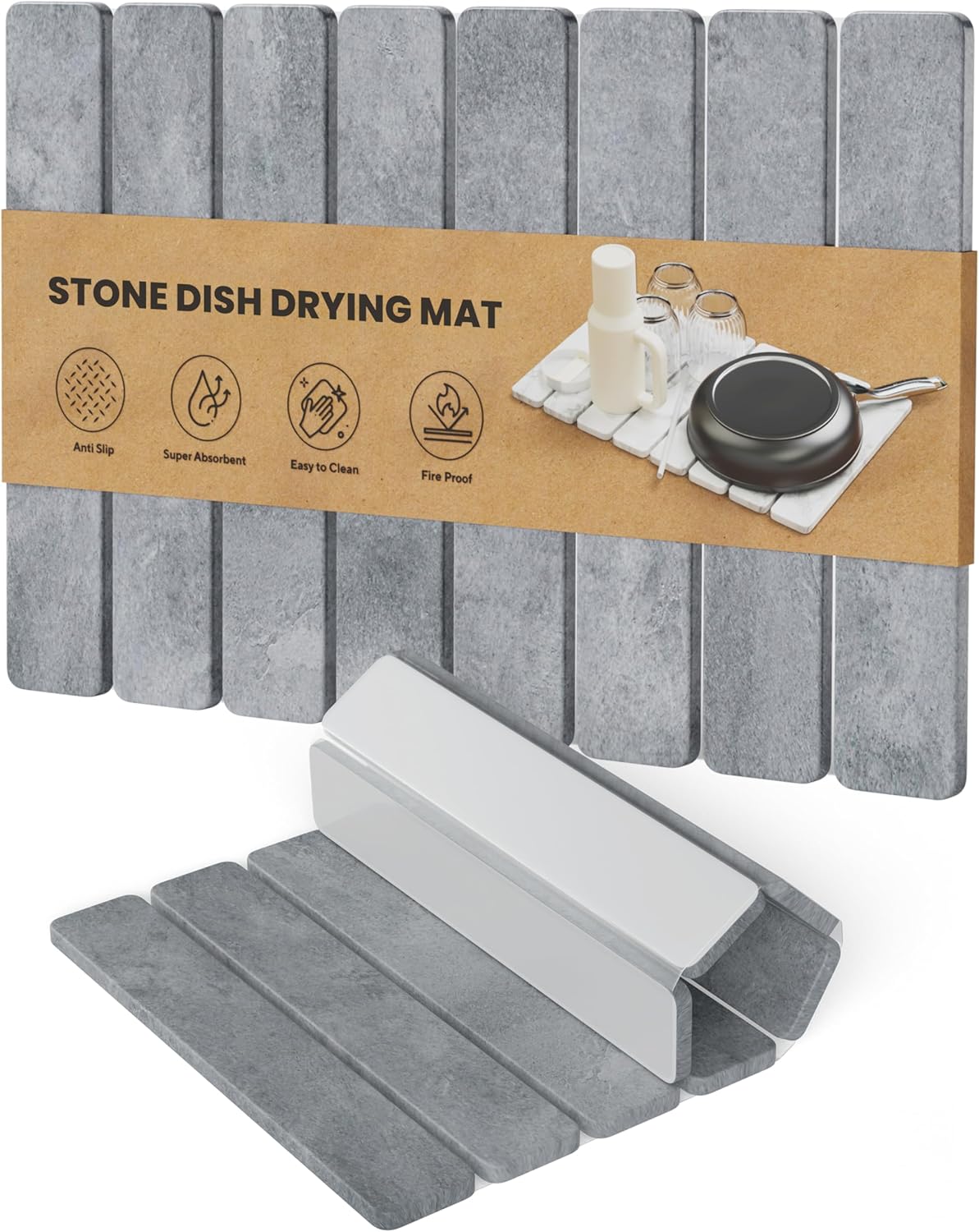 Quick-Dry Kitchen Stone Mat