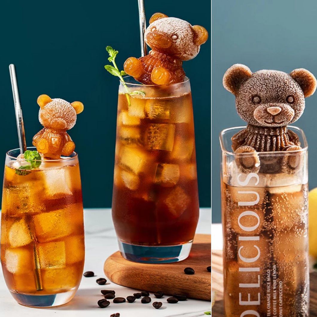 Teddy Bear & Rose Ice Mold