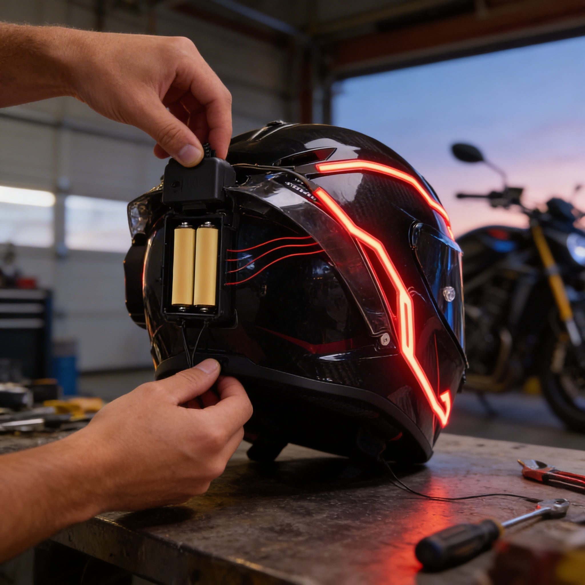 Lightrider™- Tron Inspired Helmet LED kit