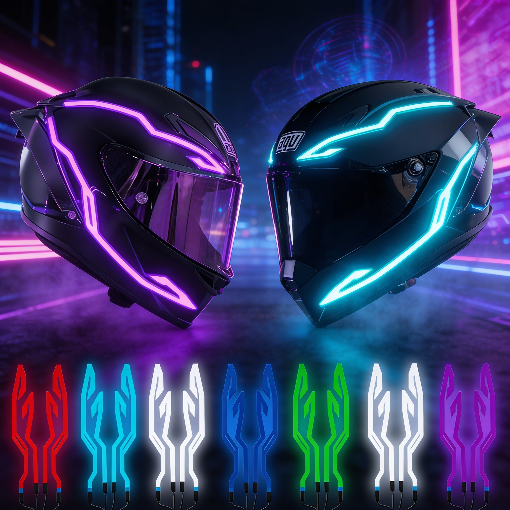 Lightrider™- Tron Inspired Helmet LED kit