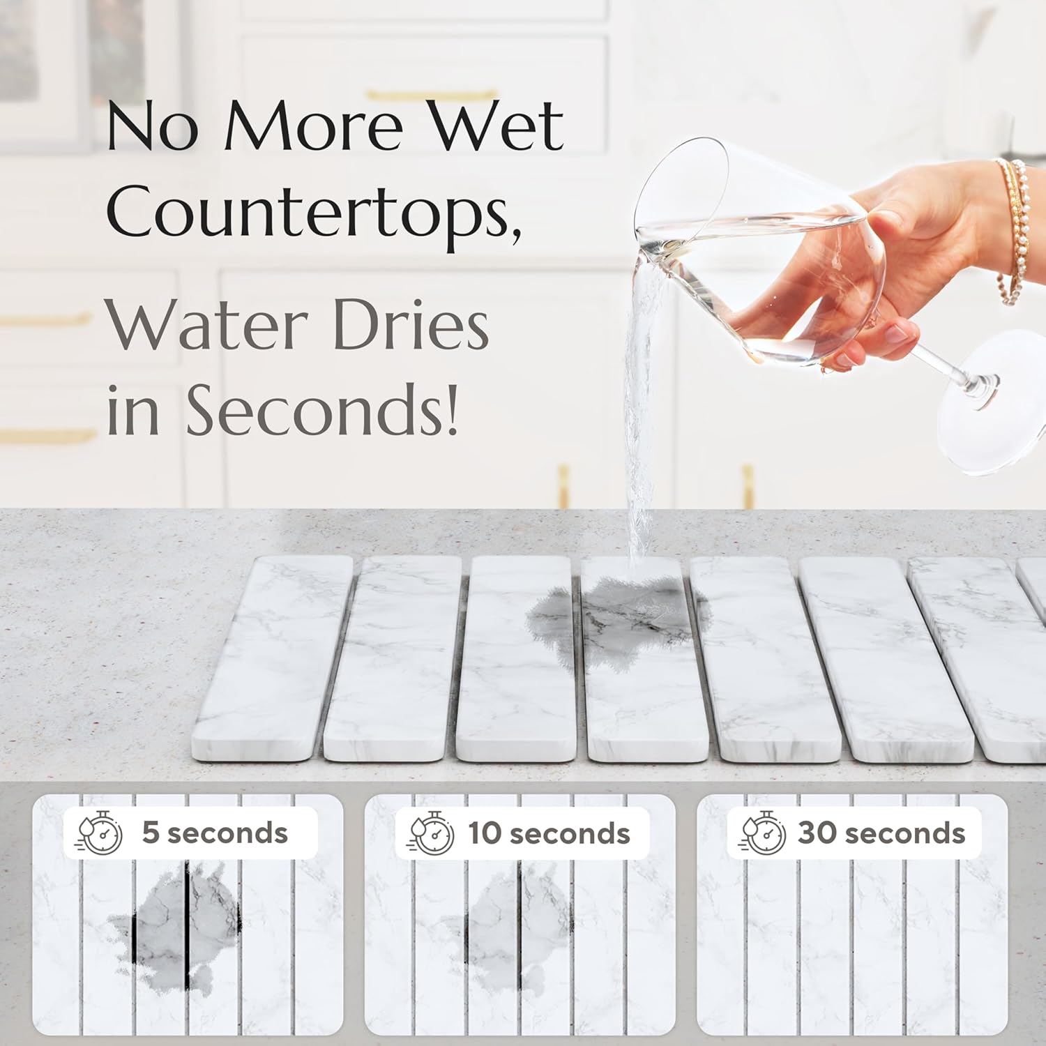 Quick-Dry Kitchen Stone Mat