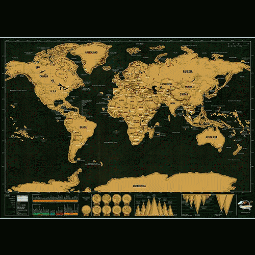 Scratch Off World Map, Travel Scratch Map - Outlined States – RadWish