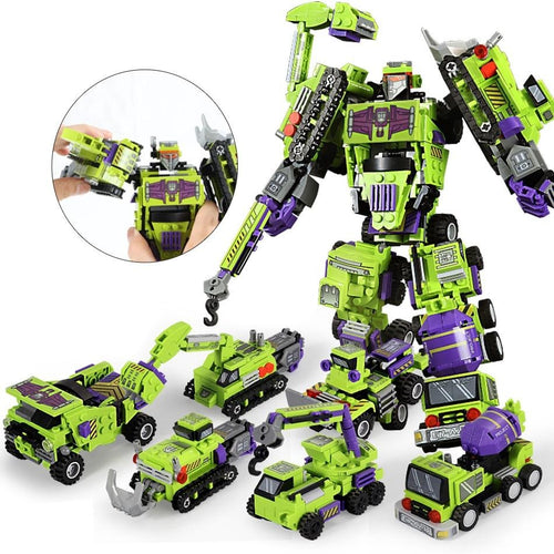 6 in1 Mecha Bot Excavator Transformers (709pcs)