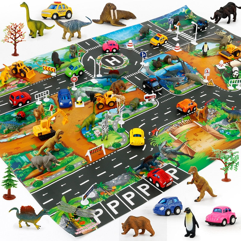 Dinosaur Play mats Road For Kids