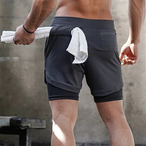2 in 1 Sports Best Athletic Shorts / Gym Shorts
