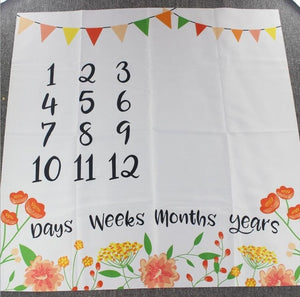 Baby Growth Milestone Blanket