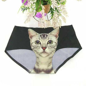 Womens 3d Print Cats Underwear